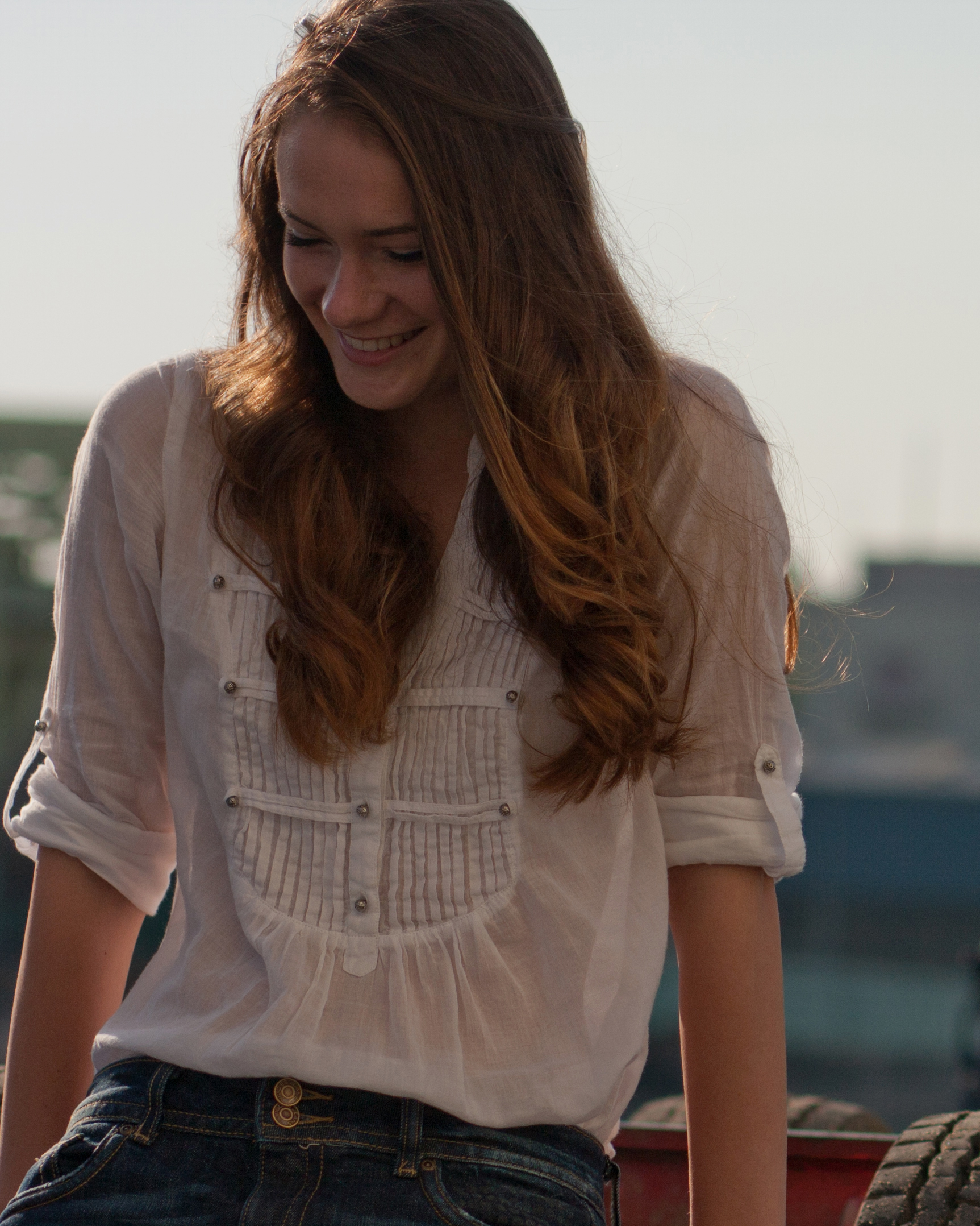Environmental portrait outdoors