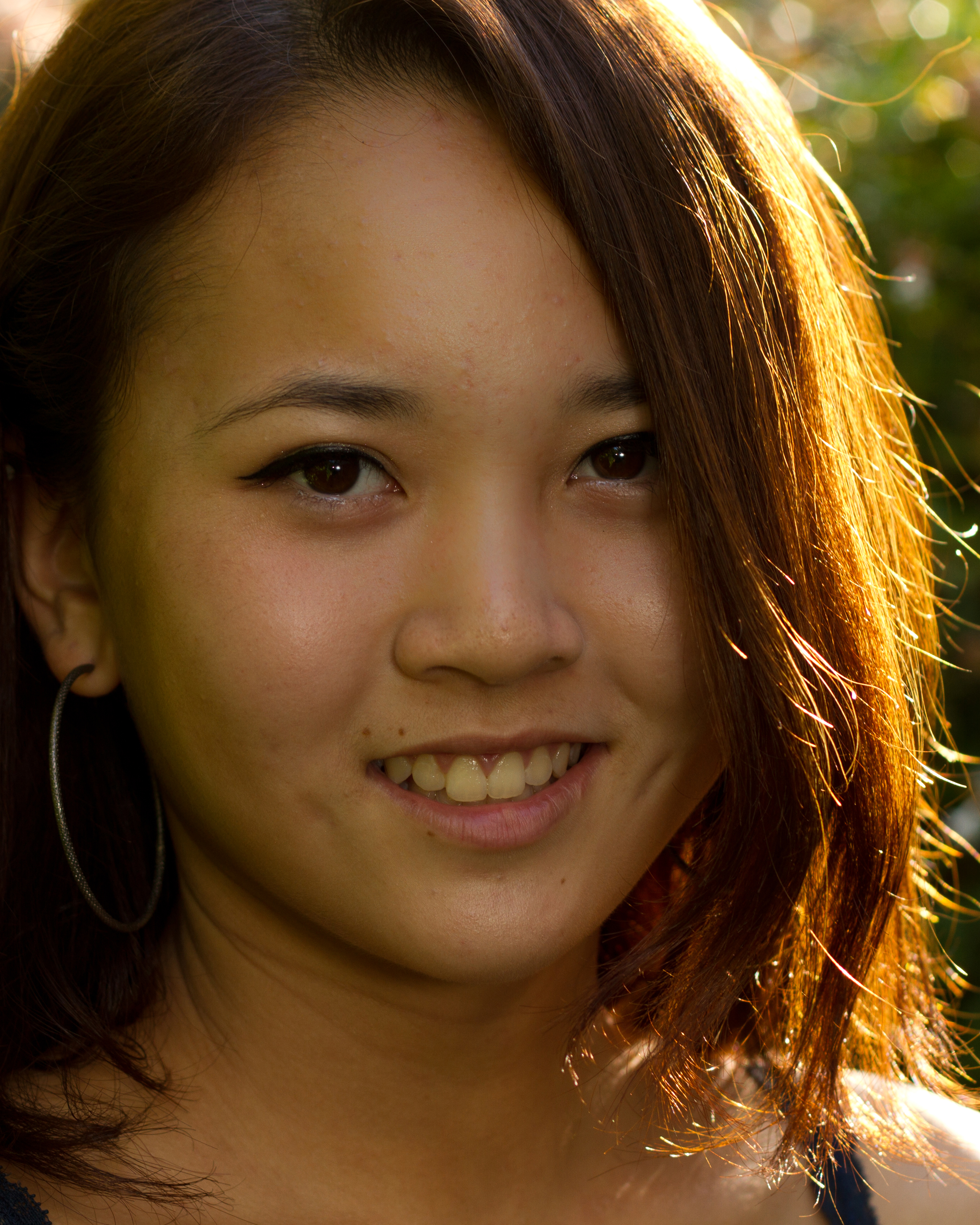 Portrait in warm natural light outdoors